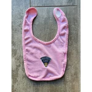 Massachusetts State Police Baby Boy Girl Bib Drool Burp Cloth NEW Thin Blue Line